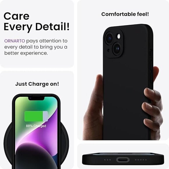 iPhone 14 Plus Case with Screen Protector [2 Pack] BLACK - SEALED - Picture 3 of 6